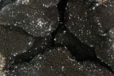 Septarian Dragon Egg Geode - Black Crystals #98852-1